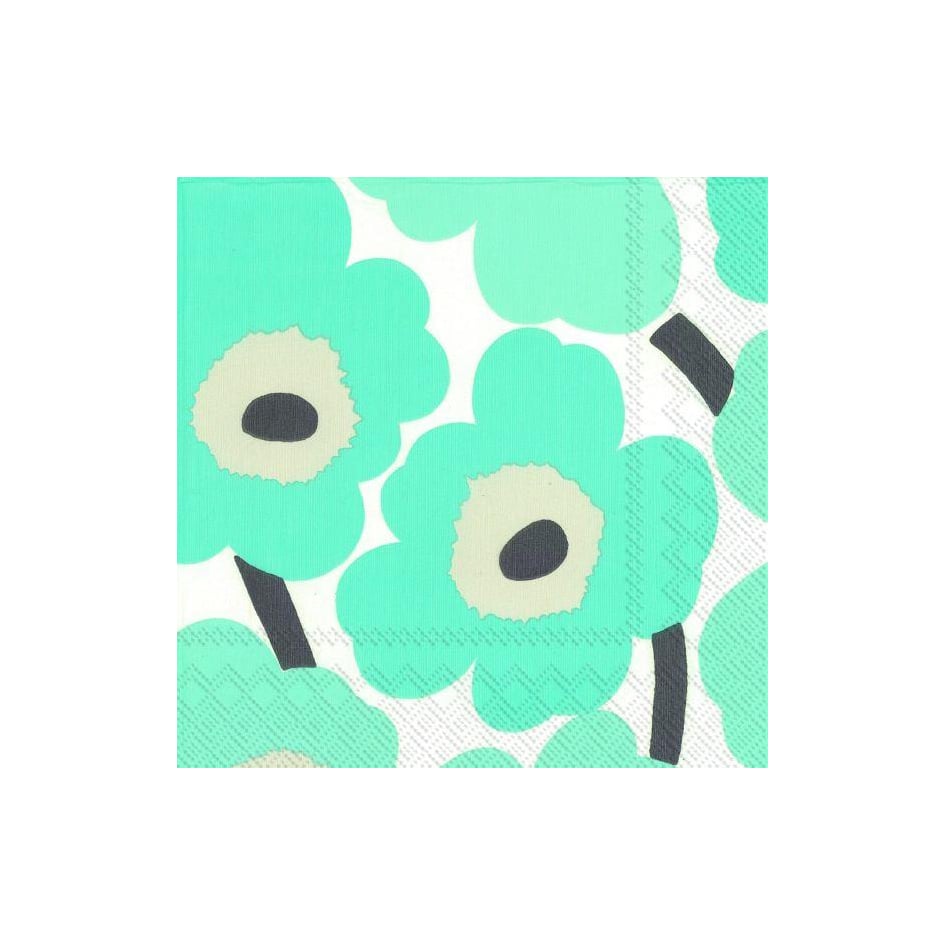 Marimekko Unikko servetti 33x33 cm 20 kpl Turkoosi