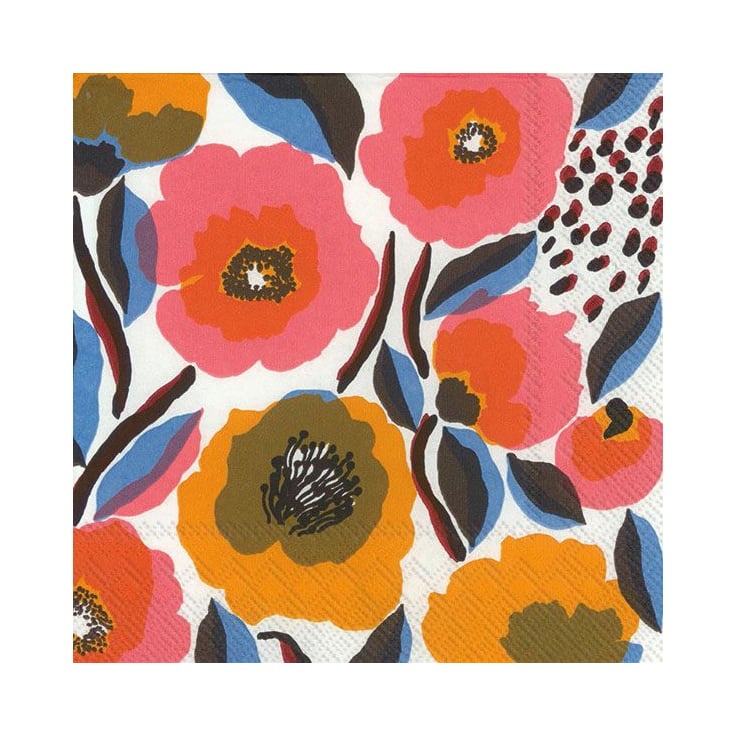 Marimekko Rosarium servietti 33x33 cm 20-pakkaus Valkoinen