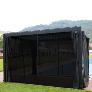 Sivuverhot puutarhakatokselle Mirador 3x3 m, tekstiilimateriaali