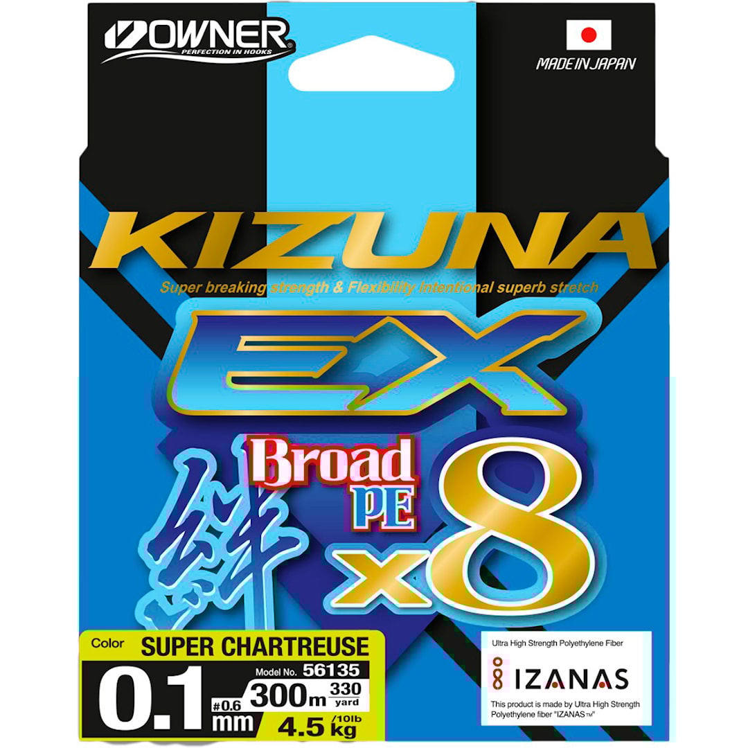 Owner SuperKizuna EX Chartreuse 150 m kuitusiima 0,12 mm
