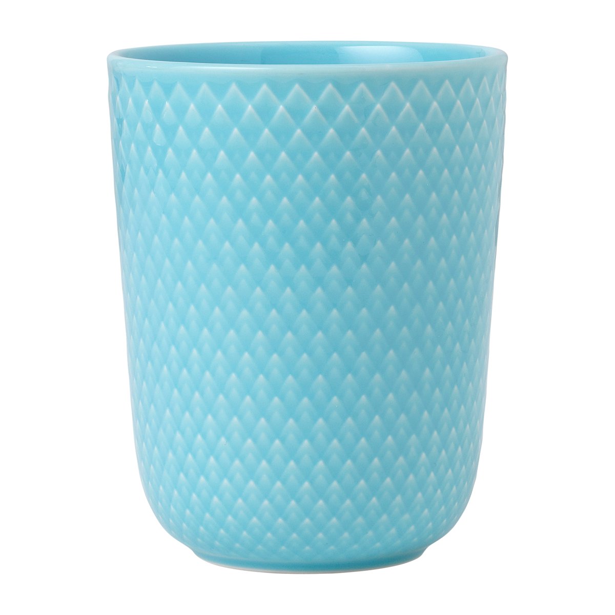 Lyngby Porcelæn Rhombe korvaton muki 33 cl Turkoosi