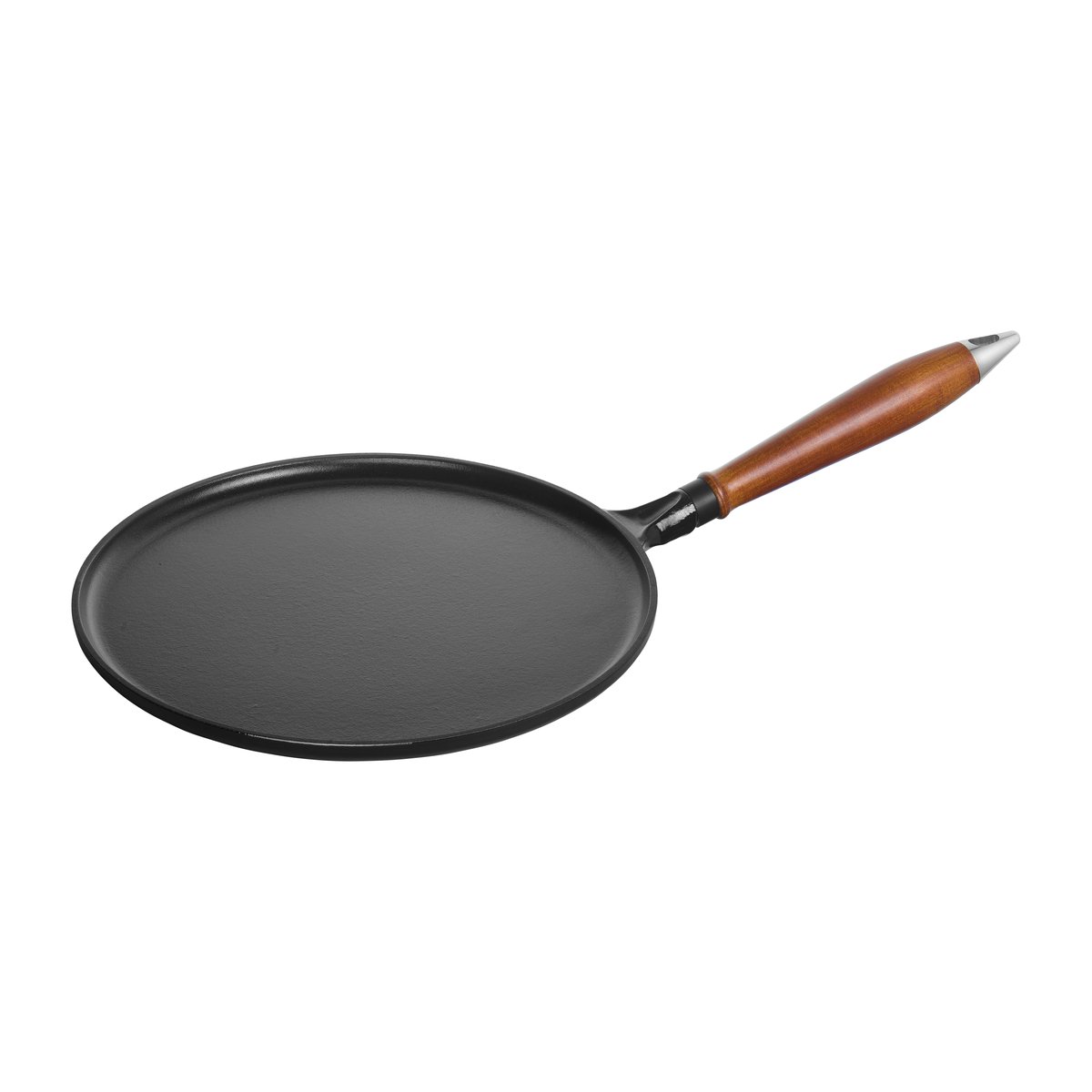 STAUB Vintage lettupannu puukahvalla Ø28 cm Musta