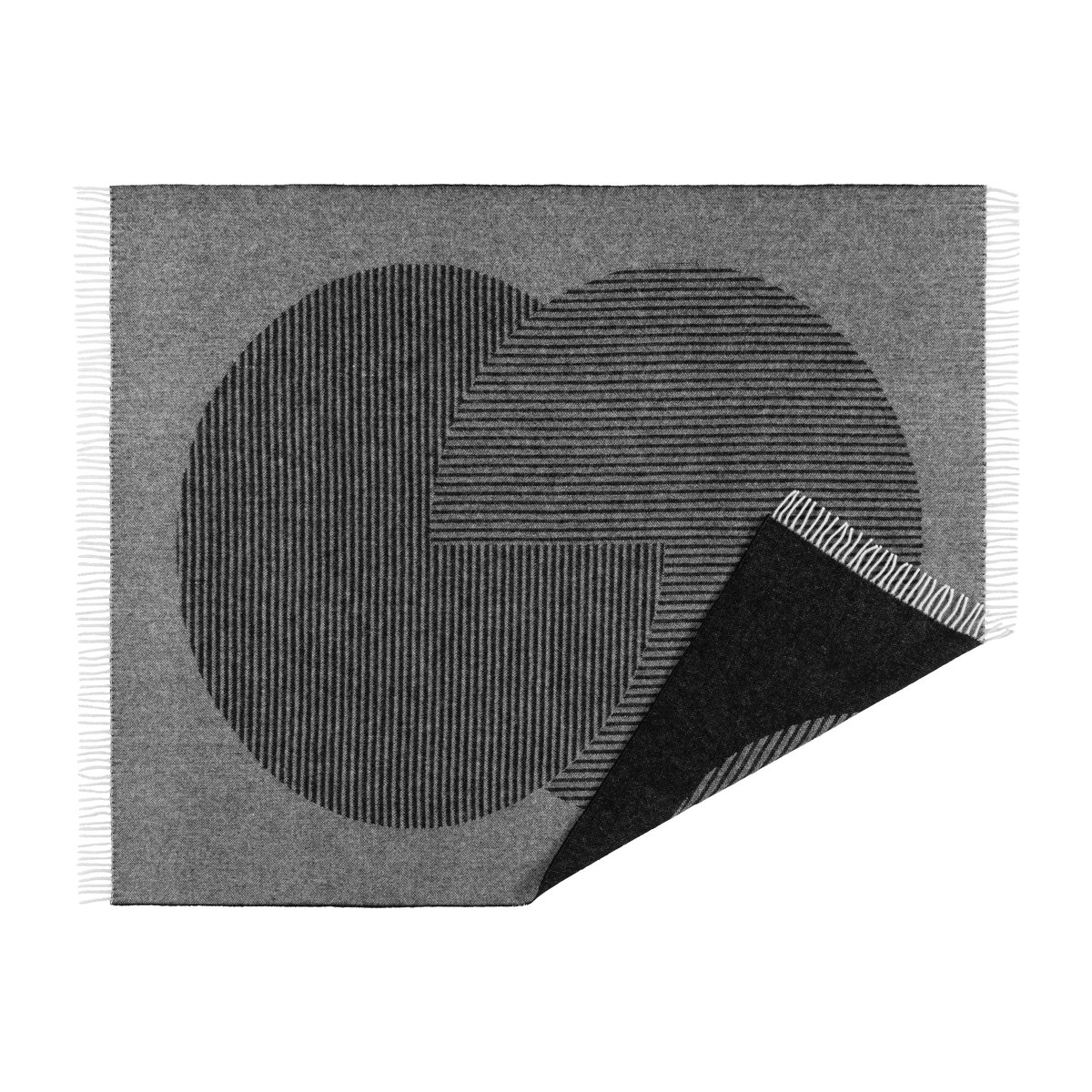 NJRD Circles villahuopa 130x185 cm Musta