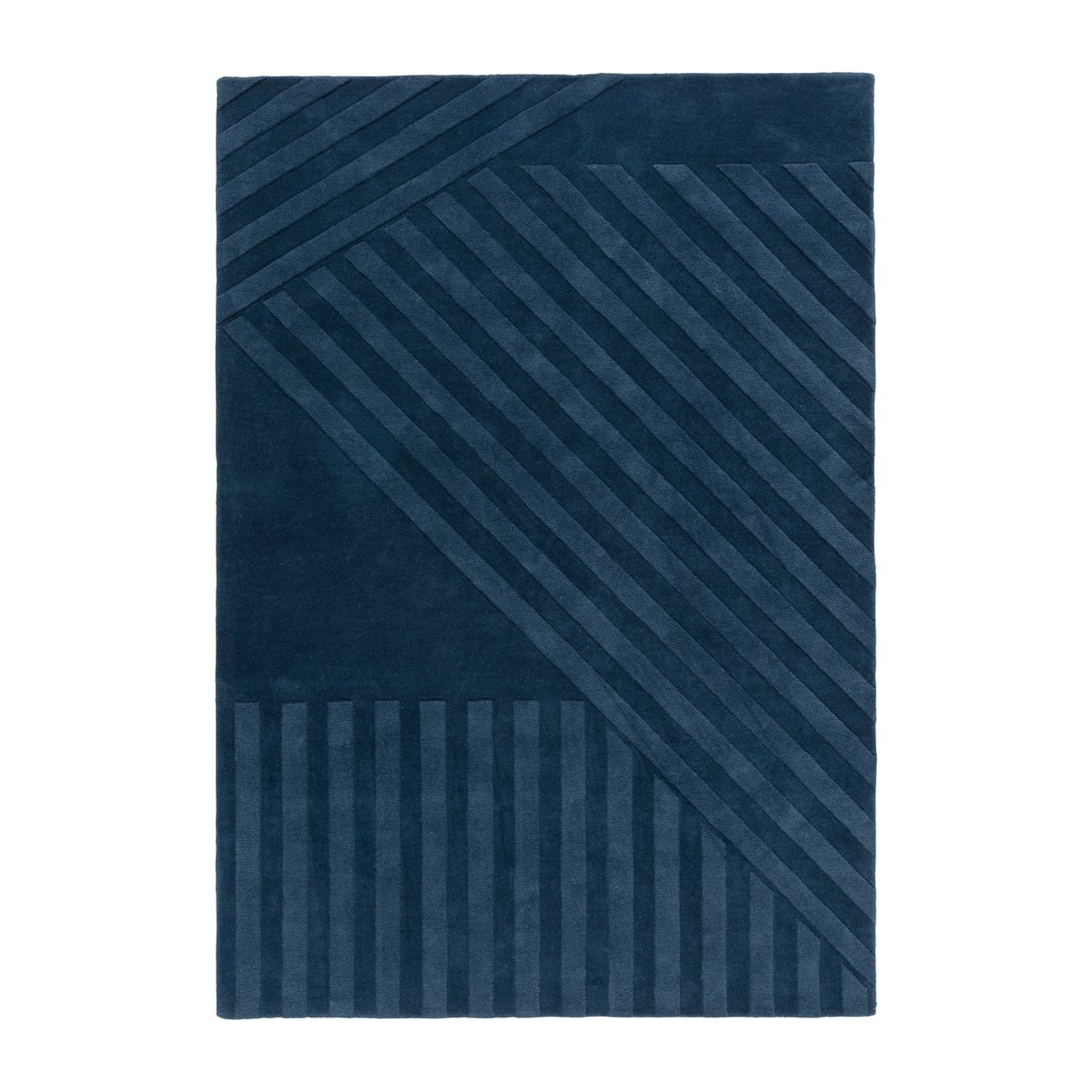 NJRD Levels villamatto stripes sininen 200x300 cm