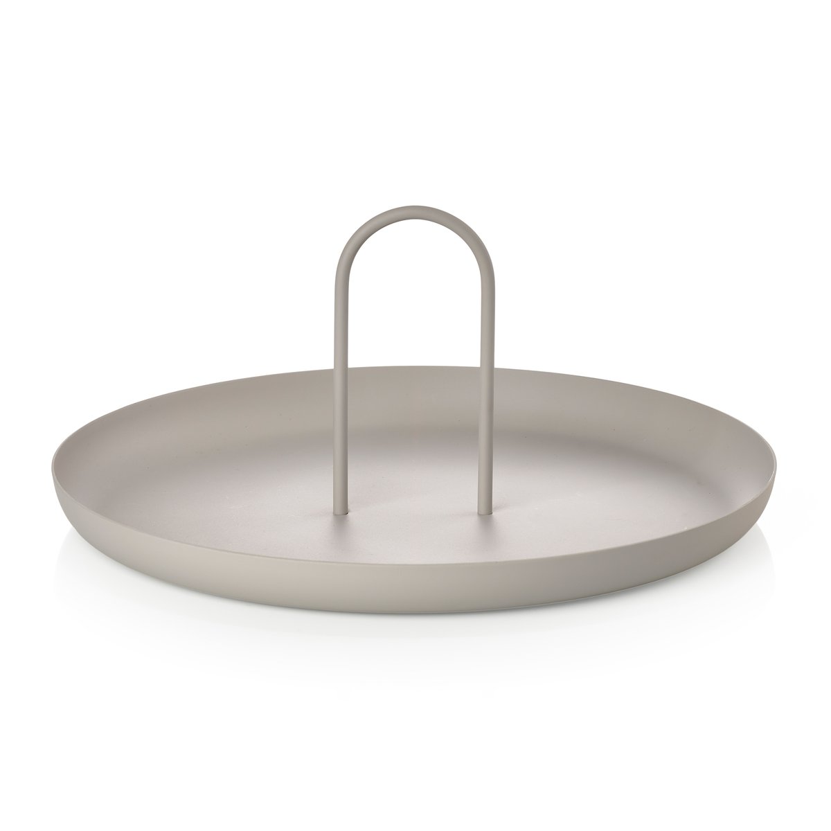 Zone Denmark Singles tarjotin kahvalla Ø 20 cm Warm Grey