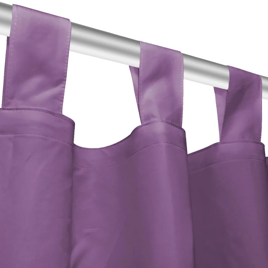 Mikro-satiiniverhot silmukoilla 2 kpl 140x245 cm Violetti - Purppura