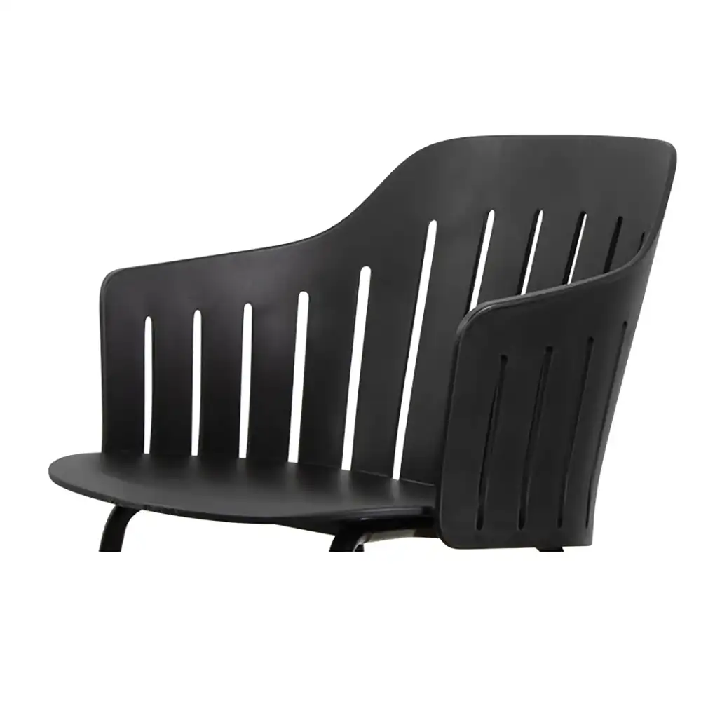 Cane-line, Choice stol skal INDOOR/OUTDOOR Musta, 100 % kierrätetty polypropeeni, sisätiloissa ja ulkotiloissa