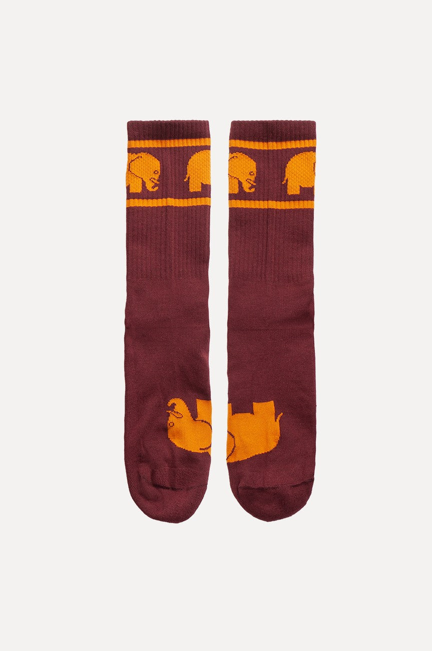 Luomupuuvillaiset Urheilusukat Burgundy