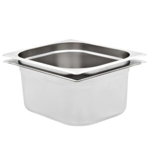 Ruokavuoat 2 kpl GN 1/2 150mm ruostumaton teräs - Hopea