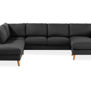 Trend U-sohva Divaanilla Oikea - Musta