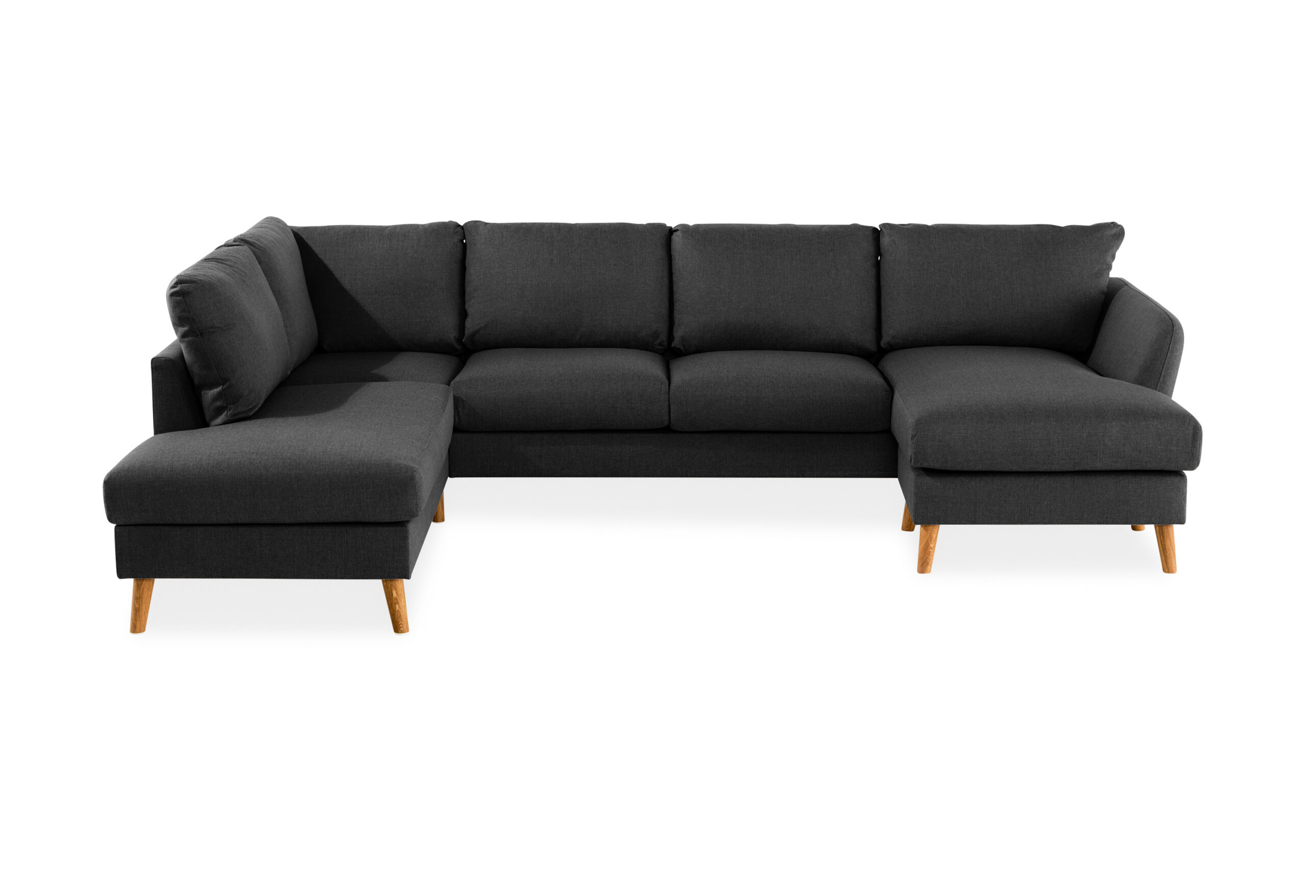 Trend U-sohva Divaanilla Oikea - Musta