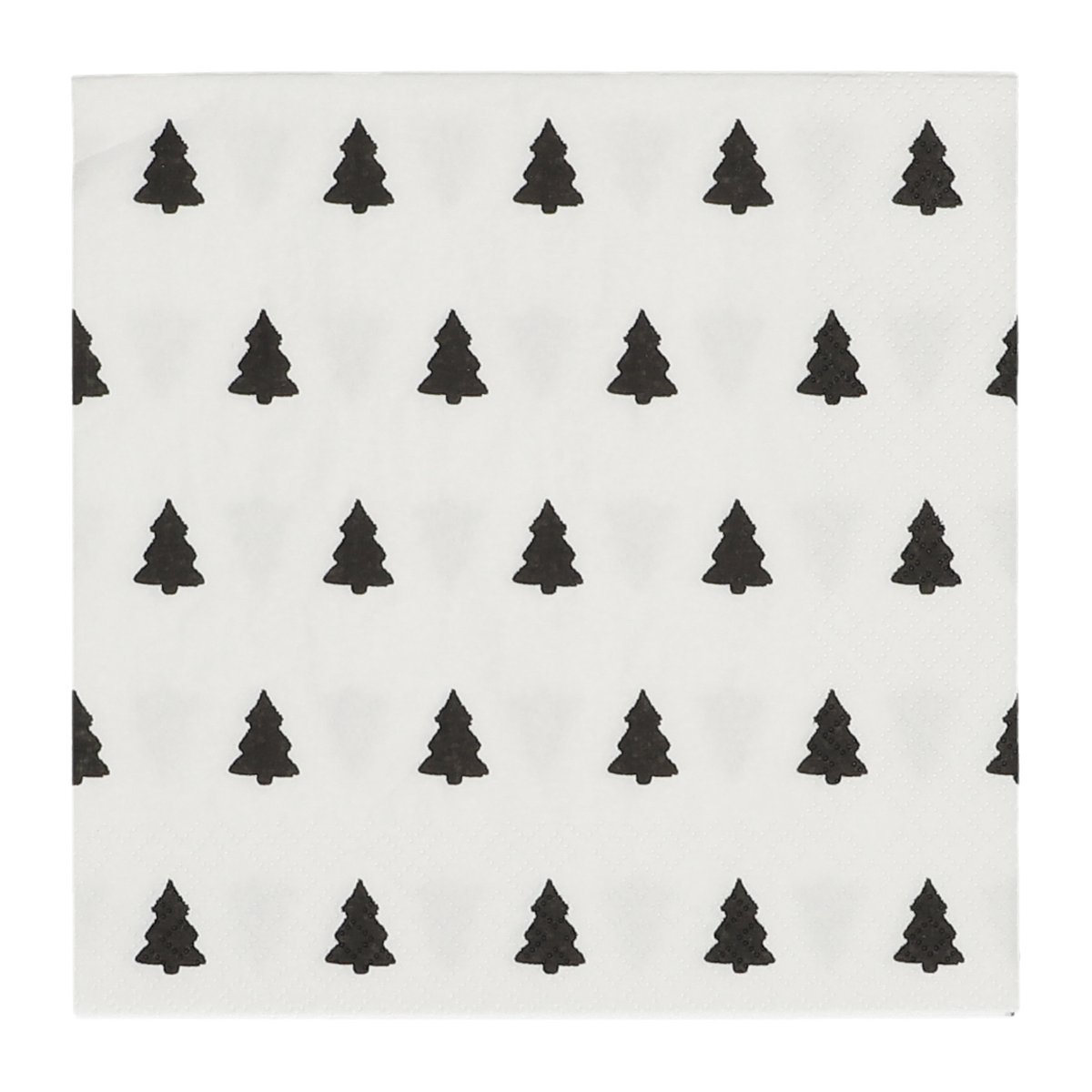 Scandi Essentials Linen trees -lautasliina 33 x 33 cm 20-pakkaus black-white