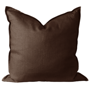 Scandi Living Calm tyynyliina pellava 50x50 cm Chocolate Brown