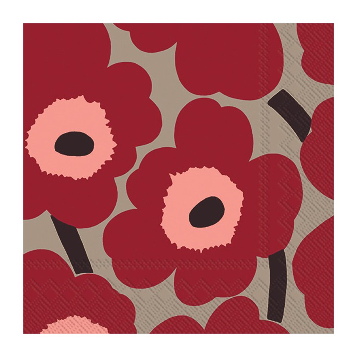 Marimekko Unikko servetti 33x33 cm 20 kpl Red-linen