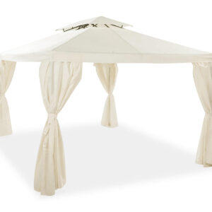 Seinät paviljonkiin Bermuda 3x4 m - Luonnonvalkoinen