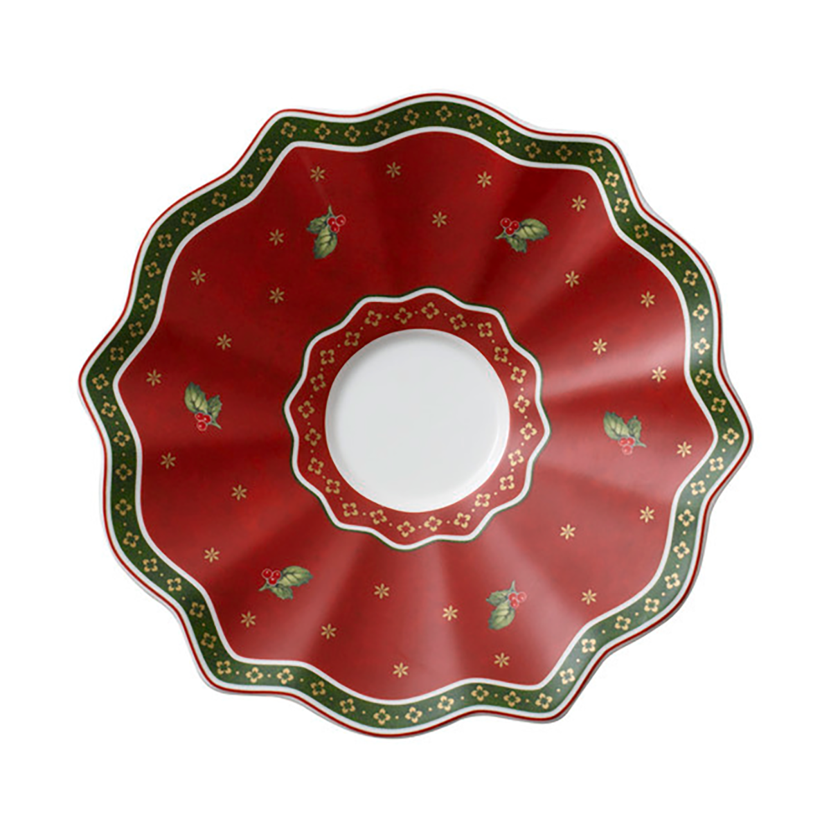 Villeroy & Boch Toy's Delight -aluslautanen kupille Ø 19 cm Valkoinen-punainen