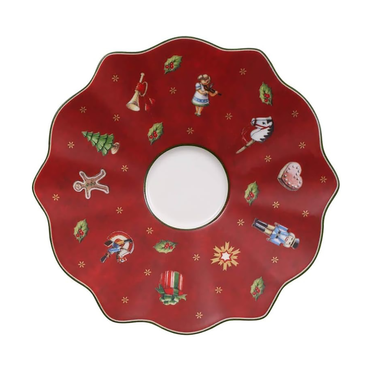Villeroy & Boch Toy's Delight -aluslautanen espressokupille Ø 13 cm Valkoinen-punainen