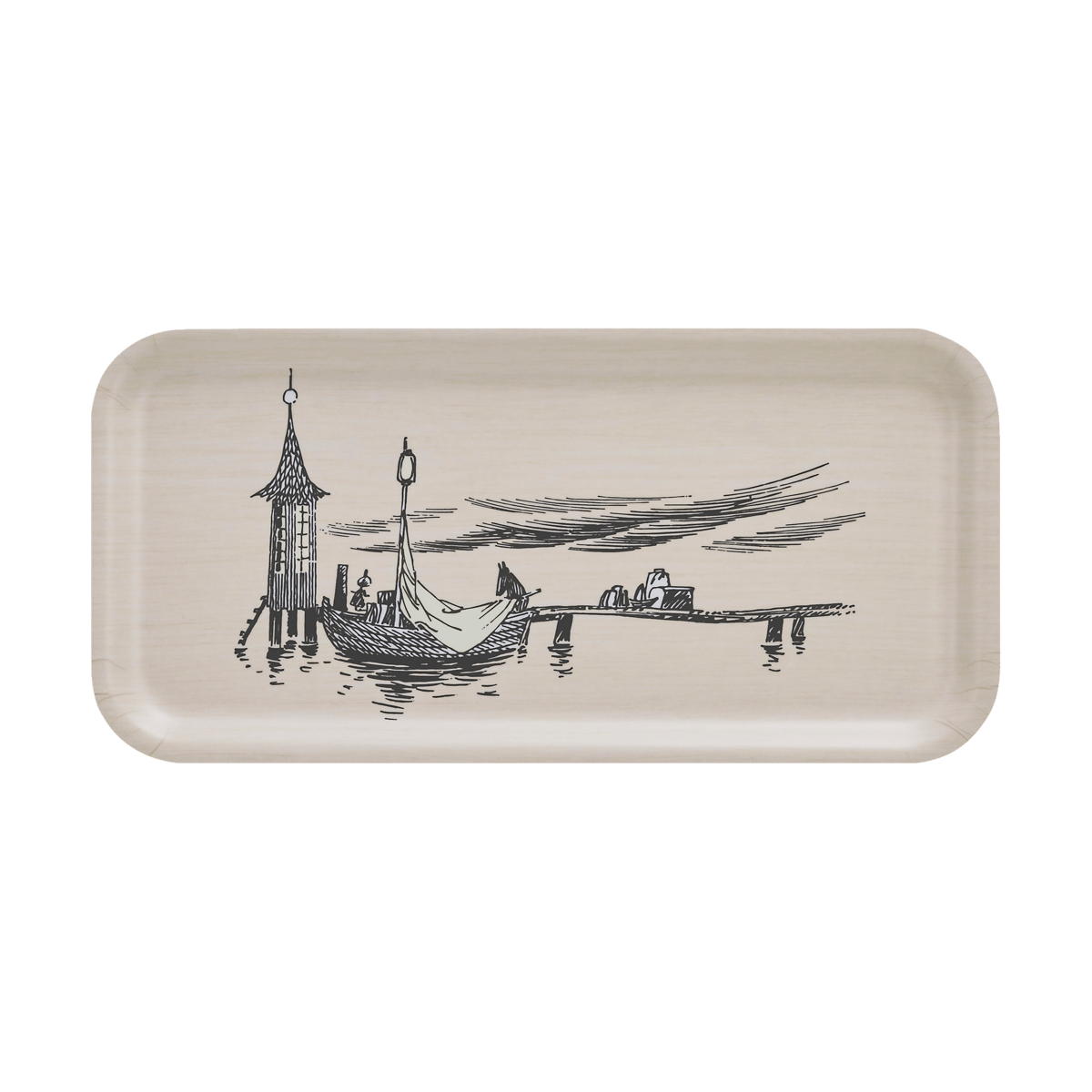 Muurla Moomin tarjotin 13x27 cm The pier