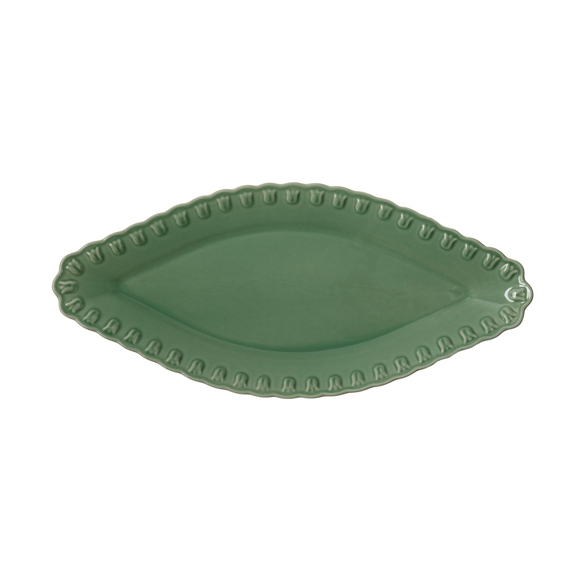 PotteryJo Tulipa lautanen ovaali 20x45 cm Verona green