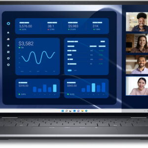 Dell Latitude 9450 14" QHD+ 2in1 Touchscreen, Intel Core Ultra 7-165U vPro, 32GB RAM, 1TB SSD, Win 11 Pro -kannettava, Harmaa