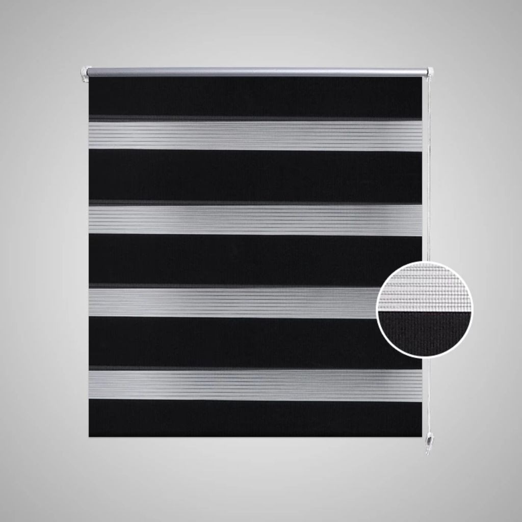 Zebra rullakaihdin 120 x 230 cm musta - Musta