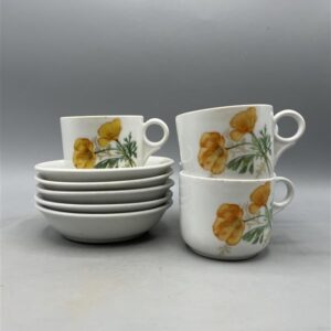 Vintage Santa Fe ”Dining Car” kahvikuppi 5kpl