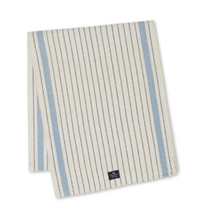 Lexington Striped juuttimatto 250x50 cm Luonnonvalkoinen-sininen