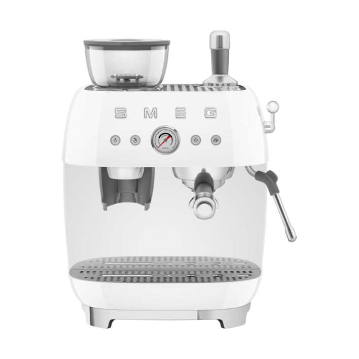 Smeg Smeg 50's Style espressokone kahvimyllyllä Valkea
