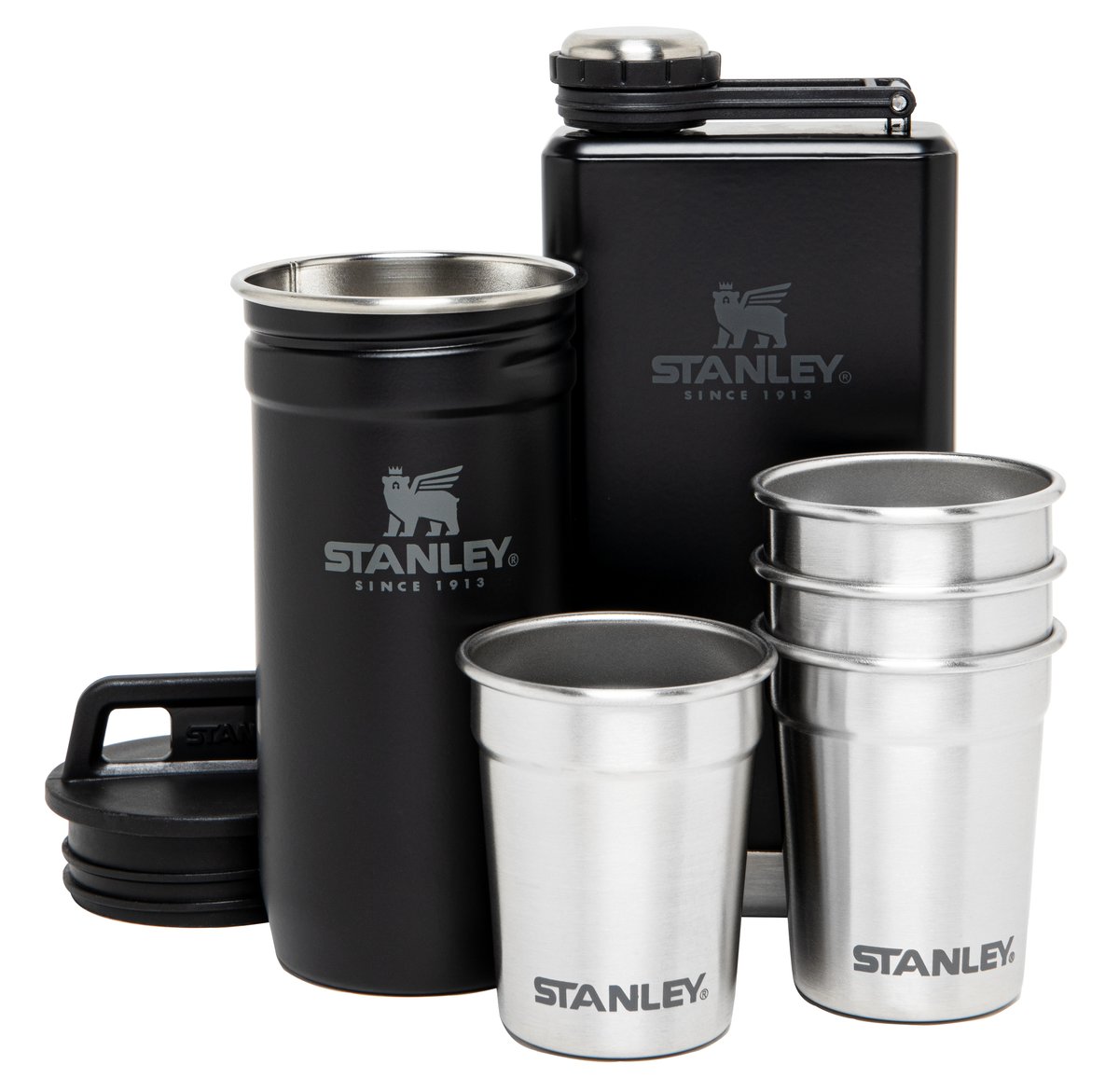 Stanley Stanley Plunta & 4 shottilasia Ruostumaton teräs - mattamusta
