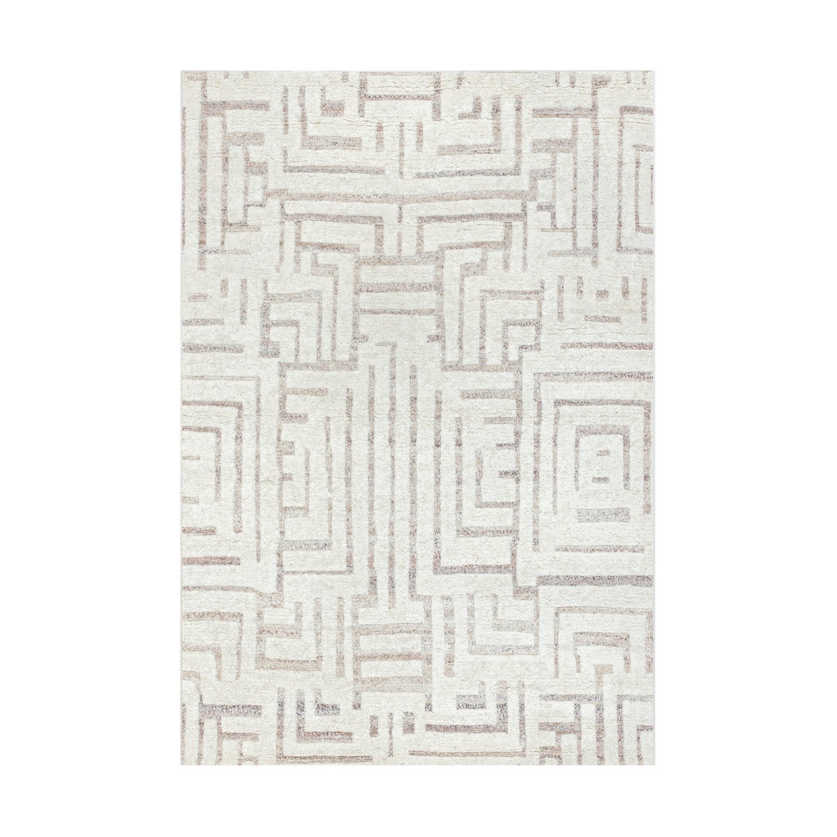 Tell Me More Viby villamatto Ivory-brown, 170x240 cm