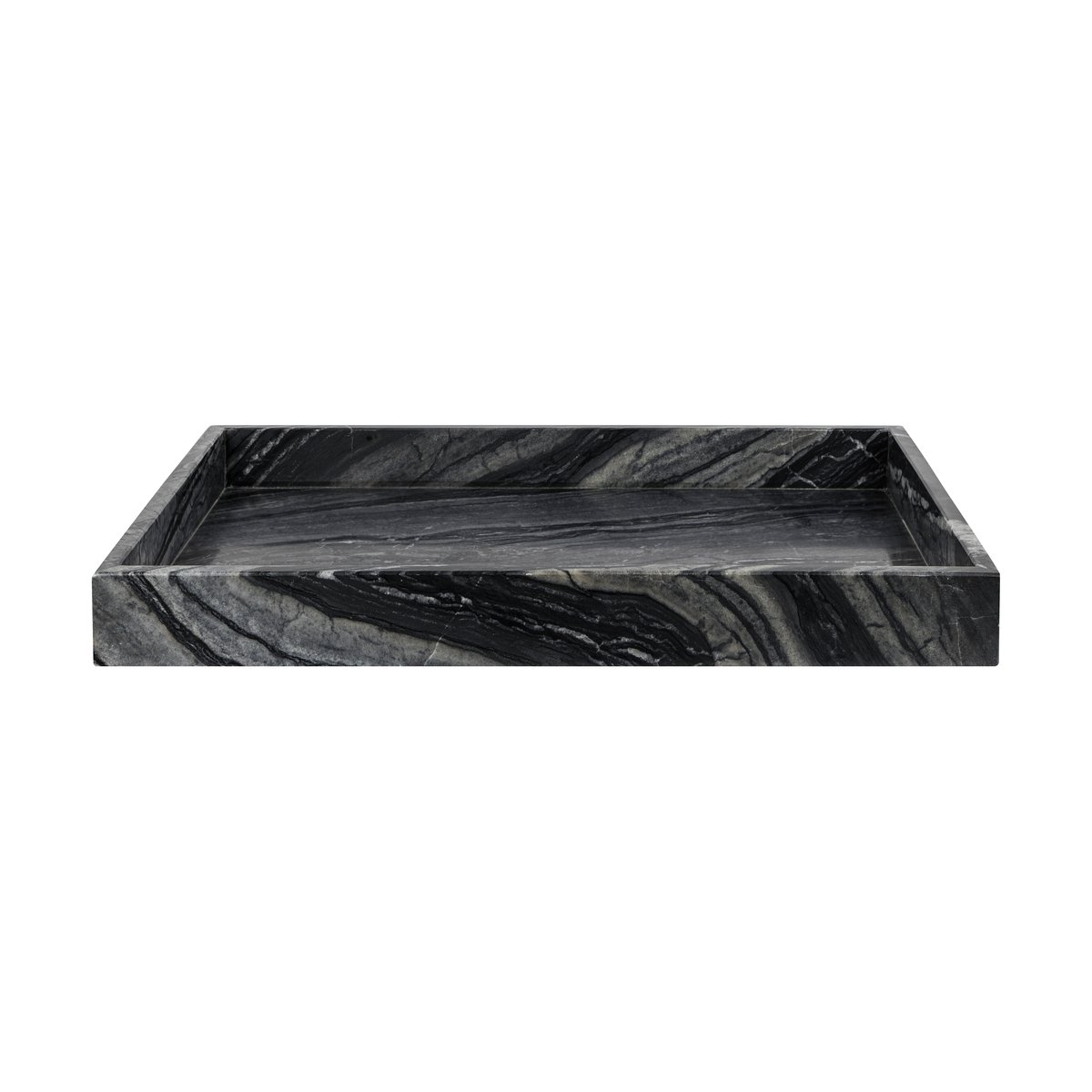 Mette Ditmer Marble koristetarjotin large 30x40 cm Black-grey