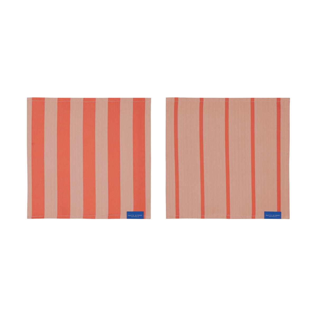 Mette Ditmer Stripes tiskirätti 33x33 cm 2 kpl Latte