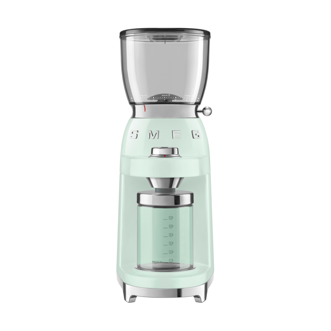 Smeg Smeg 50's Style -kahvimylly, jossa on kierrätysmateriaalia Pastellinvihreä