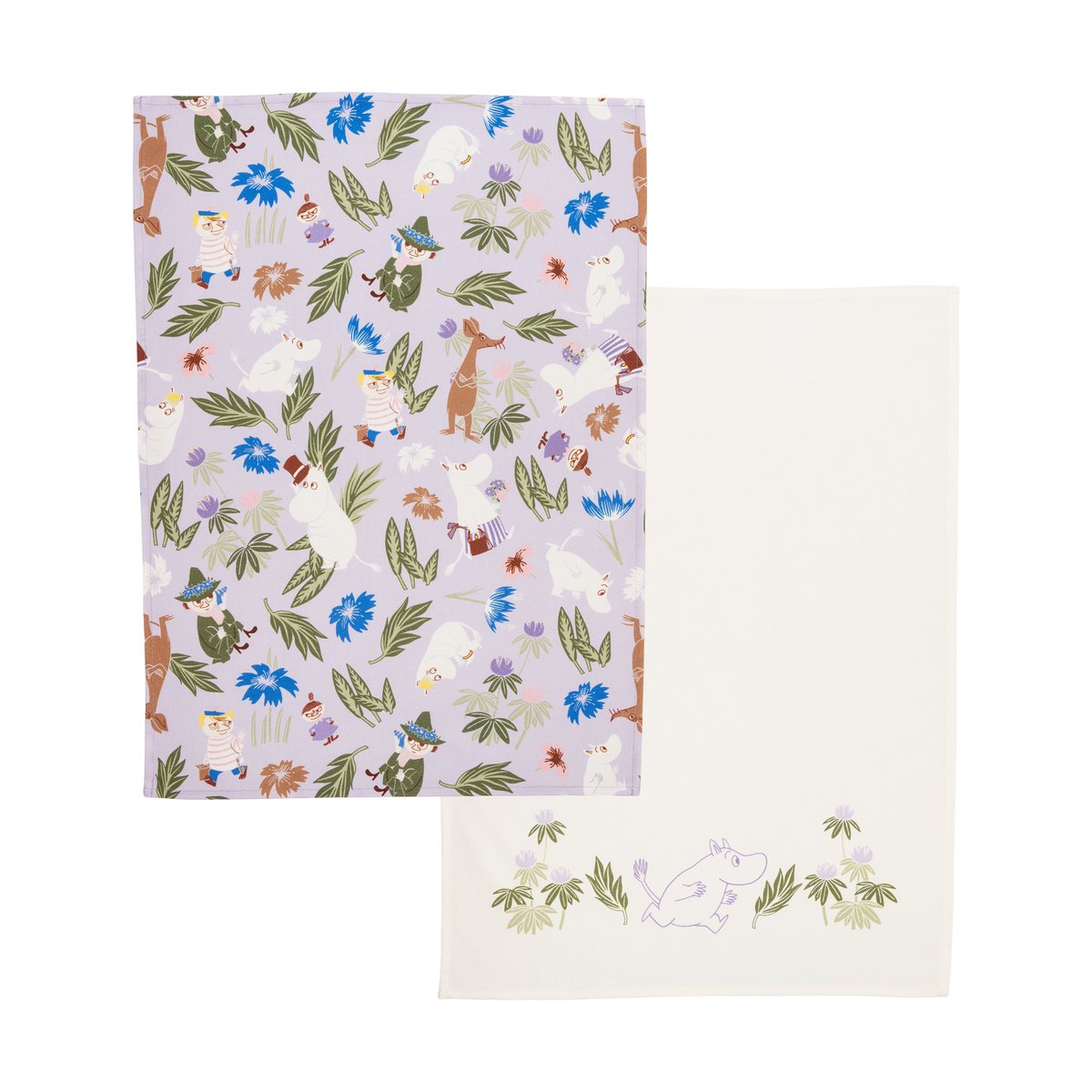 Moomin Arabia Muumi keittiöpyyhe 50x70 cm 2-pack Liila-off-white