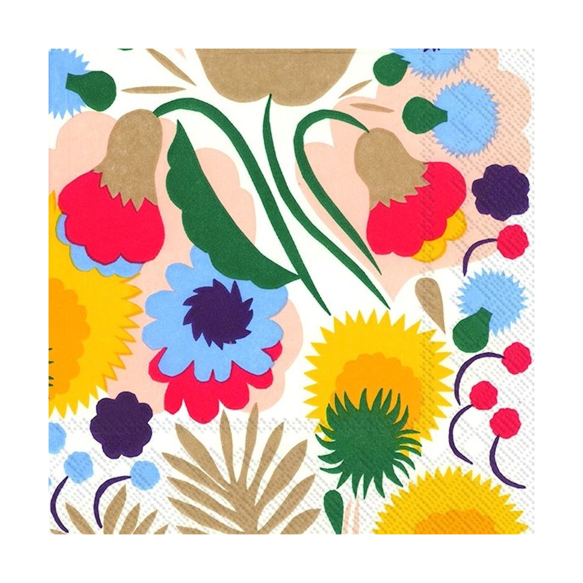 Marimekko Pikkukellukka lautasliina 33x33 cm 20 kpl Monivärinen