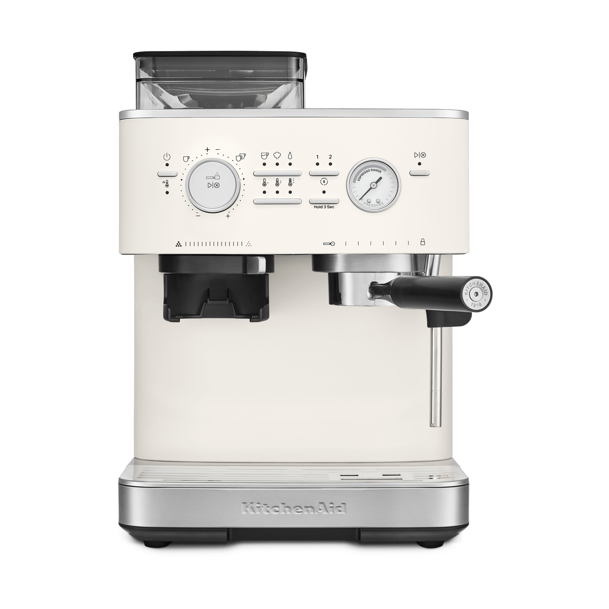 KitchenAid KitchenAid puoliautomaattinen espressokone jauhimella Porcelain white.