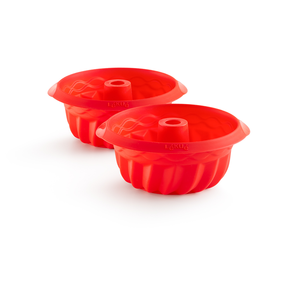 Lékué Lékué silikonimuotit mini savarin 2-pack Punainen