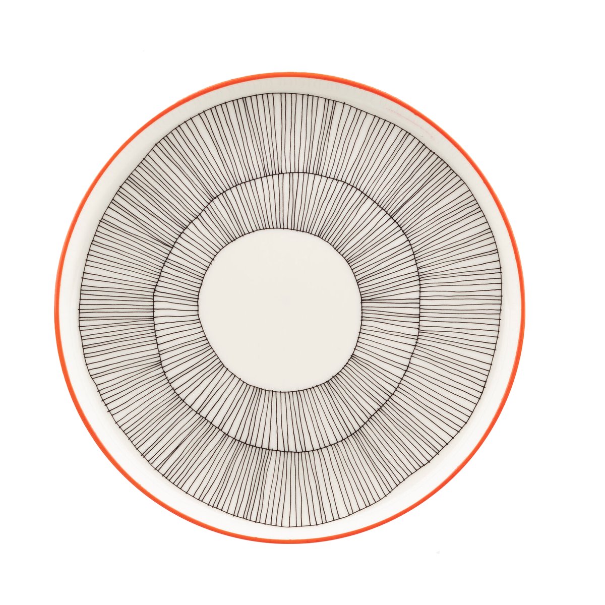 Marimekko Kukat Puhkeavat lautanen Ø20 cm White-black-orange