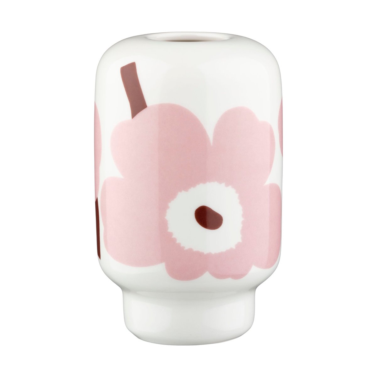 Marimekko Unikko maljakko 14 cm White-light pink-chestnut