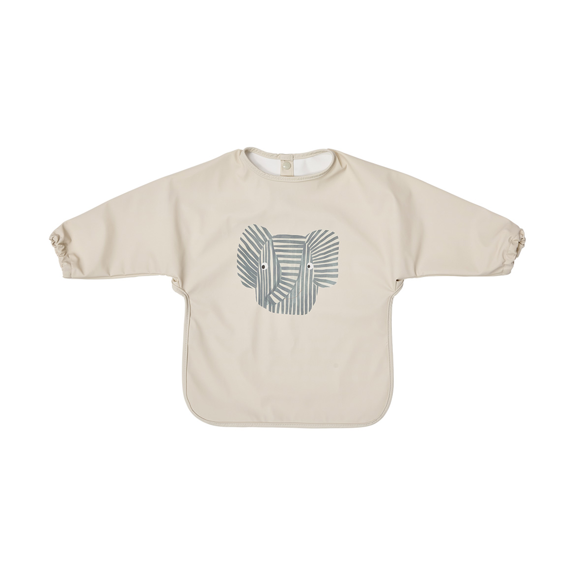 OYOY Erik Elefant ruokalappu hihalla Beige
