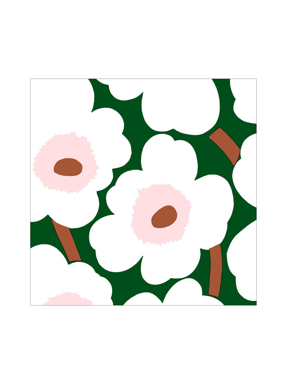 Unikko-paperilautasliinat 20 kpl