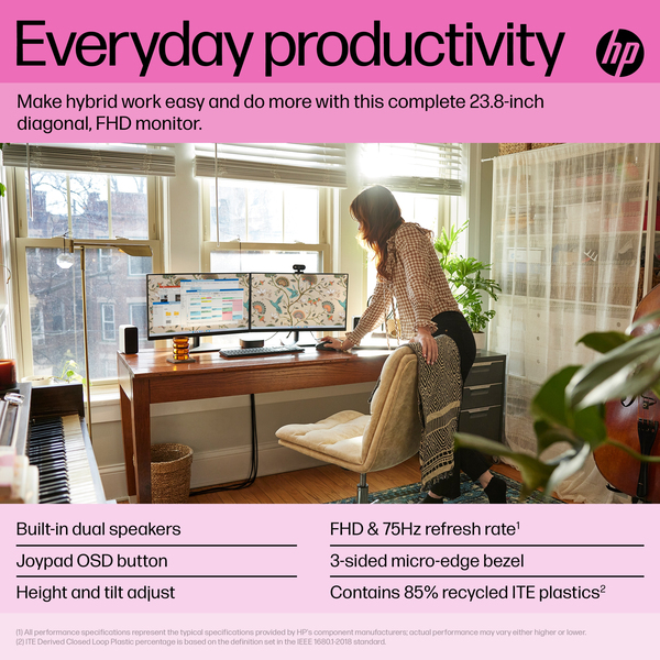 HP 24" P24h G5 Full HD, IPS -näyttö