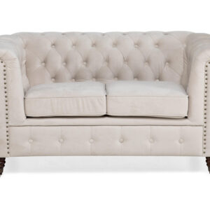 Samettisohva Chester Deluxe 2:n ist - Beige