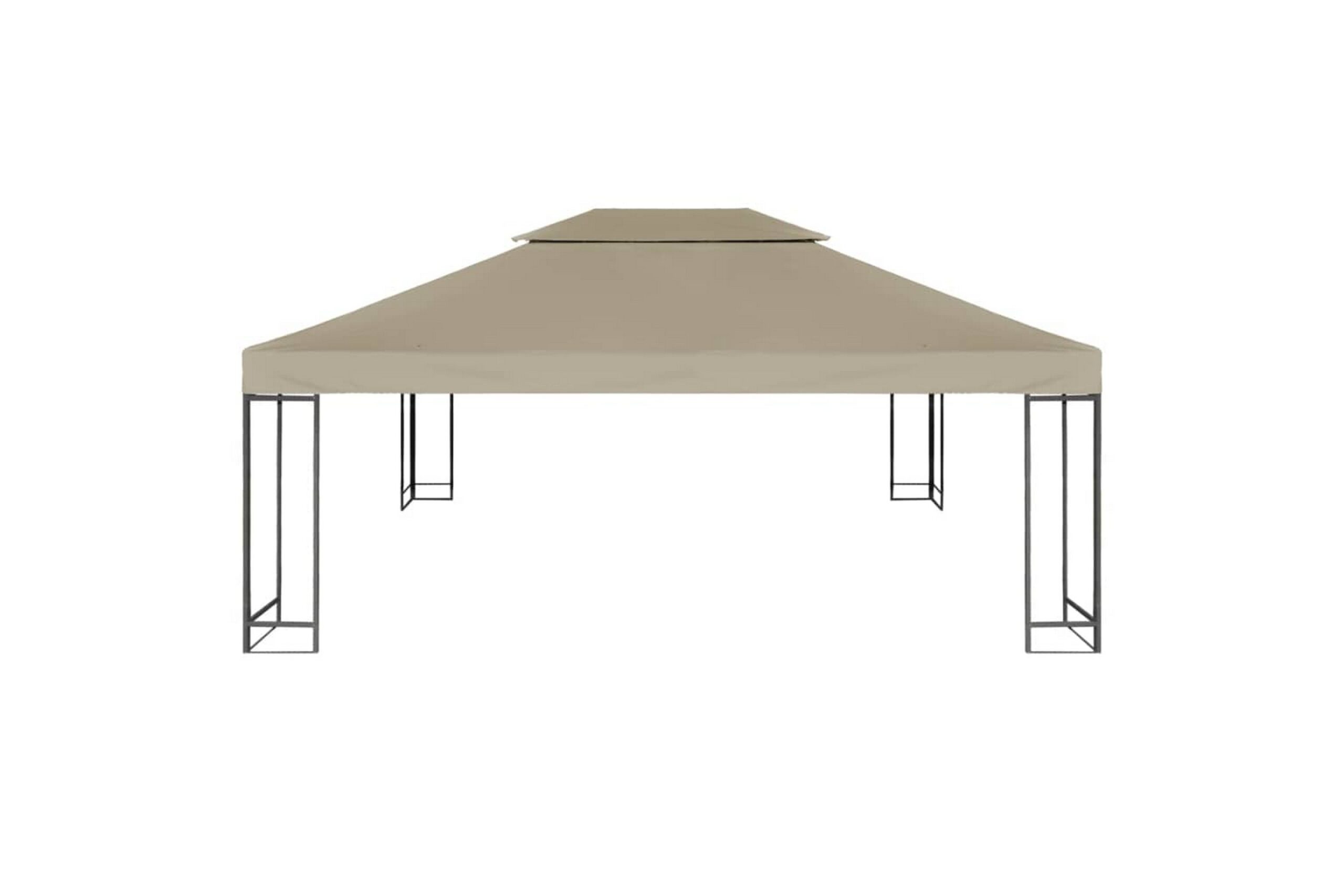 Huvimajan katto 2 kerrosta 310 g/m² 4x3 m harmaanruskea - Ruskea