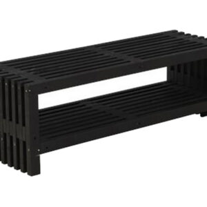 Rustik Rimapenkki Design 138x49x45cm hyllyllä - svart -