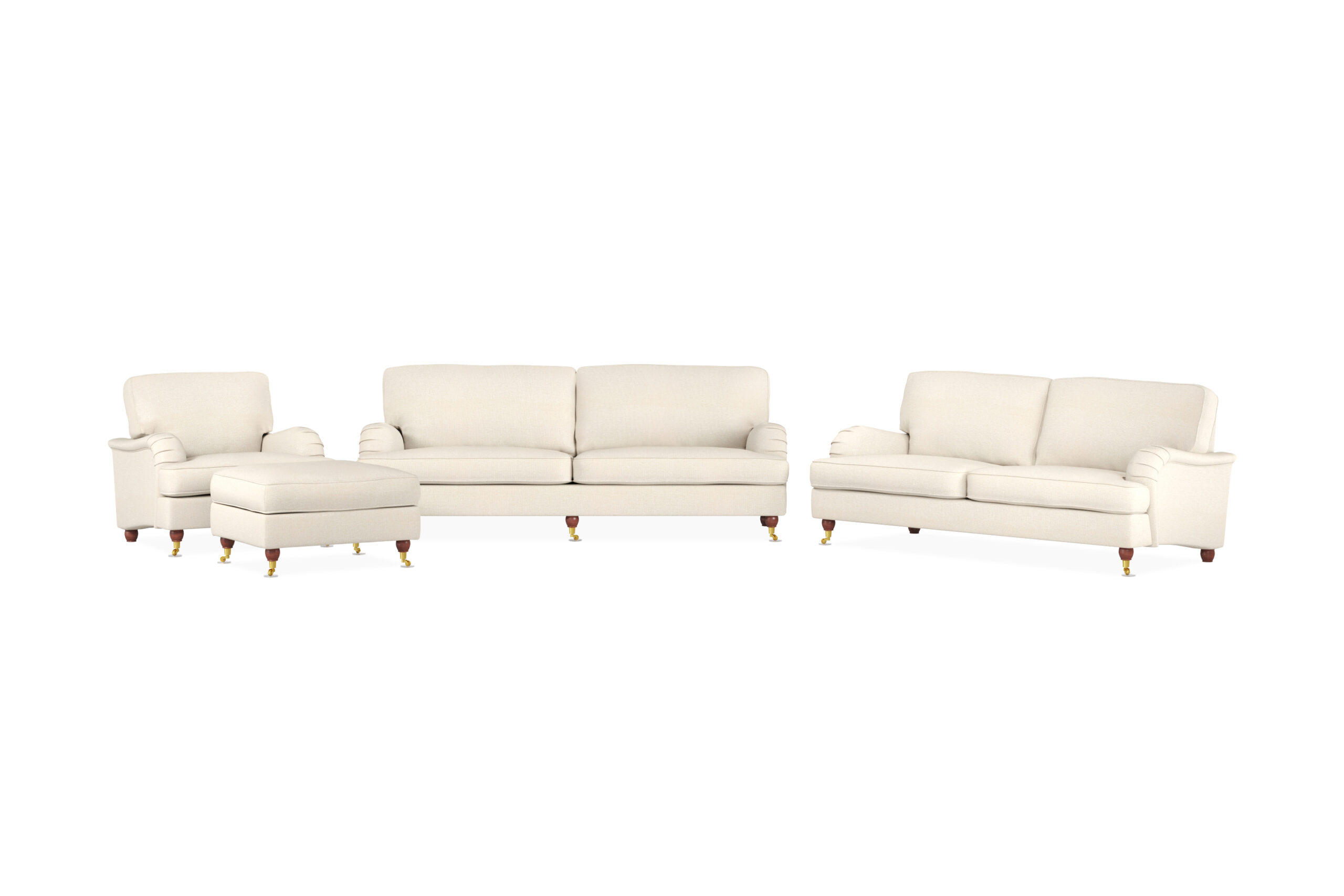 Sohvaryhmä Oxford Lyx 3:n + 4:n ist + Nojatuoli + Rahi - Beige