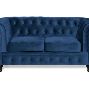 Chesterfield Lyx 2-istuttava Pieni samettinen sohva – Syvä sohva 160 cm leveä -