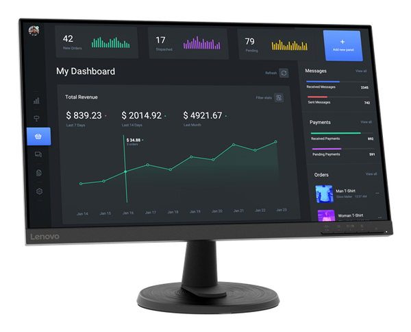 Lenovo 24" D24-40 Full HD, VA -näyttö