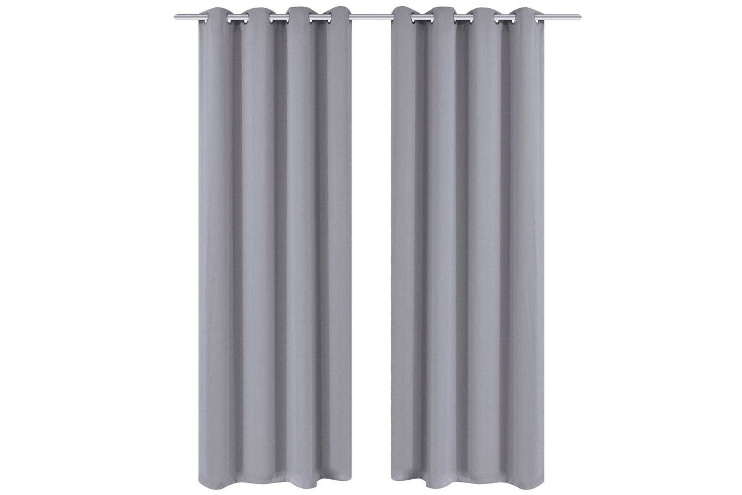 Pimennysverhot purjerenkailla 2 kpl 135x175 cm Harmaa - Harmaa