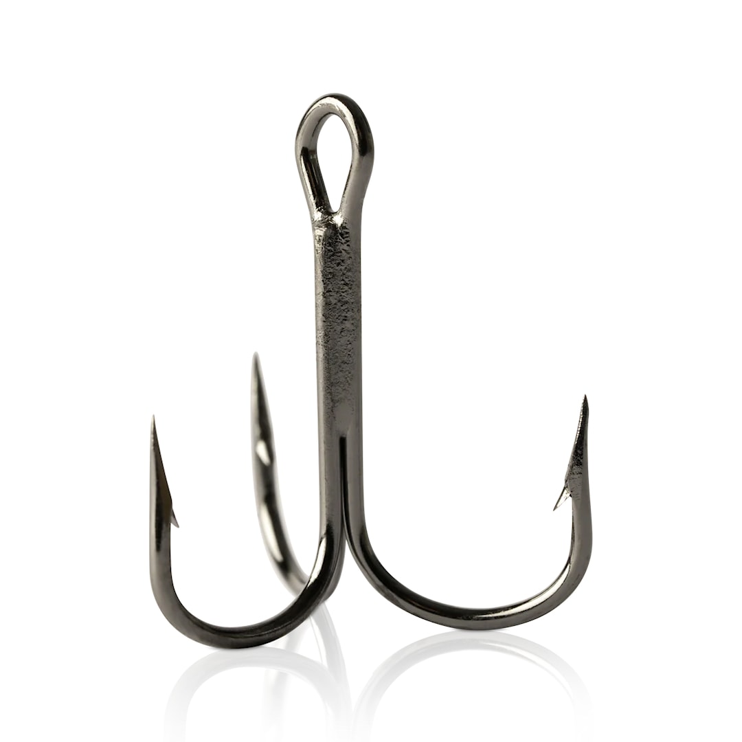 Mustad Round Bend Treble 3-haarakoukku 100 kpl / pkt #6